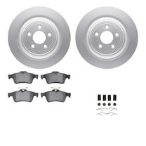 Dynamic Friction Company Rear Geospec Brake Rotors with 5000 Euro Ceramic Brake Pads includes Hardware 4612-20007