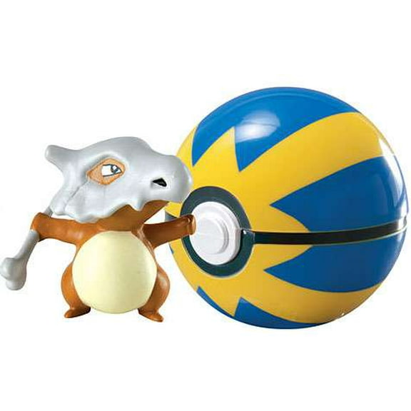 Pokemon TOMY Clip n Carry Pokeball Cubone & Quick Ball Figure Set