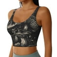 thumbnail image 2 of Naloa Monochrome Mushroom Artwork Sports Bras for Women,Sports Bras for Women High Support with Removable Pads-Large, 2 of 8