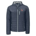 thumbnail image 2 of Men's Cutter & Buck  Heather Navy Louisville Bats Rainier PrimaLoft Eco Full-Zip Hooded Jacket, 2 of 3