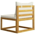 thumbnail image 5 of vidaXL 4 Piece Garden Lounge Set with Cushion Cream Solid Acacia Wood, 5 of 5