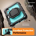 thumbnail image 4 of Case for iPad Mini 7 2024/Mini 6 2021 8.3 inch 7th/6th Gen, 360 Rotating Stand Handle Shoulder Strap Heavy Duty Shockproof Cover, Sky Blue PC, 4 of 7