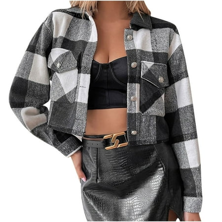 

Trench Coats for Women faux Leather Jacket Women Women Trendy Casual Comfortable Pockets Long Sleeve Tops Jacket Outwear Long Cardigans for Women on Sales Corduroy Jacket Women Black S