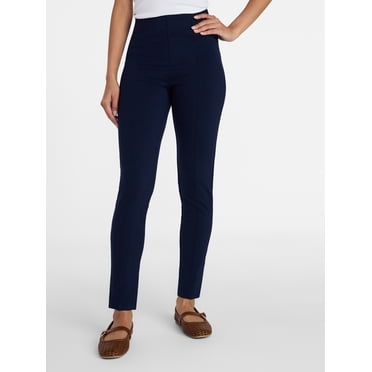 Time and Tru Women's High Rise Straight Leg Cuffed Jeans, 26.5" Inseam, Sizes 0-20