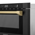 thumbnail image 4 of ZLINE Autograph Edition 24" 1.2 cu. ft. Built-in Microwave Drawer in Black Stainless Steel and Champagne Bronze Accents, 4 of 5