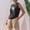Black, variant on Women's Tennis Tanks Versatile Sleeveless Cat Print Zippered Heartfelt Tank Top for Casual Everyday Wear Dark Gray S