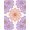 Purple, Pattern 2, variant on ODIKA 4'x6' Machine Washable Non-Slip Area Rug, Cherry Blossom Latch Hook Project High Traffic Rug, Pink, 609348