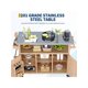 thumbnail image 5 of cm de Alturaogar Outdoor Grill Carro cm de Anchoith Almacenamiento Gabinete Metálico Kitchen Island Prep Mesa cm de Anchoith Movable Universal Ruedas And Stainless Steel Top Spice Rack Towel..., 5 of 7