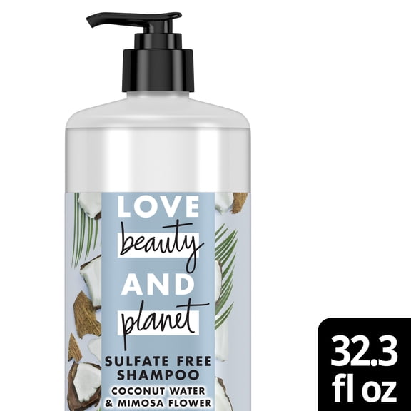 Love Beauty and Planet Coconut Water and Mimosa flower Volumizing Daily Shampoo, 32.3 oz