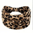 thumbnail image 6 of Leopard Print Head Wraps Elastic Stretchy Hair Bands Yoga Outdoor Headwear Running Workout Headwear Head Scarfs Turban for Women Girls Pack of 4, 6 of 7