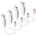 thumbnail image 1 of 4 Pack Wii Nunchuck Controller,FYBTO Nunchuk Controllers Replacement Remote Joystick Gamepad Controller Compatible with Wii Wii U Console(White), 1 of 6