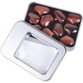 thumbnail image 3 of Natural 10pcs Red Tiger Eye Gemstone Healing Crystal 1 inch Mini Puffy Heart Pocket Stone Iron Gift Box, 3 of 3