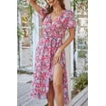 thumbnail image 4 of Vestido Maxi Bohemio Floral PRETTYGARDEN para Mujer XL, 4 of 7