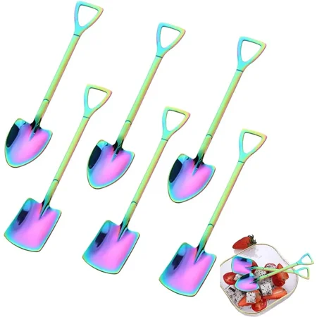 

Stainless steel coffee latte spoon teaspoon ice cream spoon dessert spoon spoon stirring spoon cutlery set (12 pieces)
