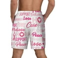 thumbnail image 4 of Haiem Breast Cancer Pink Ribbons Awareness (2) Mens Swim Trunks with Compression Liner 2 in 1 Swimming Shorts Stretch Swimwear Quick Dry,Board Shorts-X-Large, 4 of 9