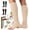 Beige, variant on Compression Socks for Men & Women - 20mmHg Graduated Circulation Support, Open Toe, Cotton Blend, Ideal for Nurses