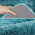 thumbnail image 6 of Walensee Shag Bath Rug, Non Slip Bath Mat for Bathroom, 16"x24", Teal, Machine Wash, 6 of 9