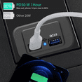 thumbnail image 4 of 2PCS 12V/24V RV USB Outlet, Dual PD3.0 Type-C (USB C) & Quick Charge QC3.0 USB-A Port Panel Mount Car USB Socket Charger, 4 of 6
