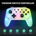 thumbnail image 2 of Switch Controller,FIEHDUW Wireless Switch Pro Controller for Nintendo Switch/Lite/OLED /PC/IOS/Android,White, 2 of 5