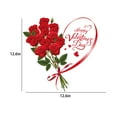 thumbnail image 2 of Valentine's Day Decor Rose Wall Decor Happy Valentine's Day Rose Wall Stickers Red Rose Heart Wall Decals Removable Wall Stickers Murals for Bedroom Living Room Sofa Backdrop TV Background Decoration, 2 of 7