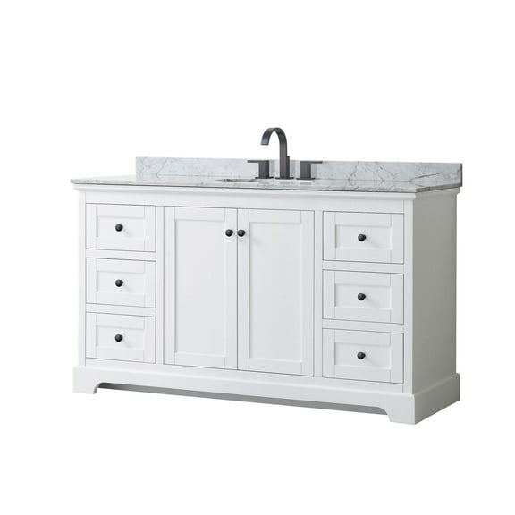 Wyndham Collection Wcv232360scmunomxx Avery 60" Free Standing Single Basin Vanity Set -