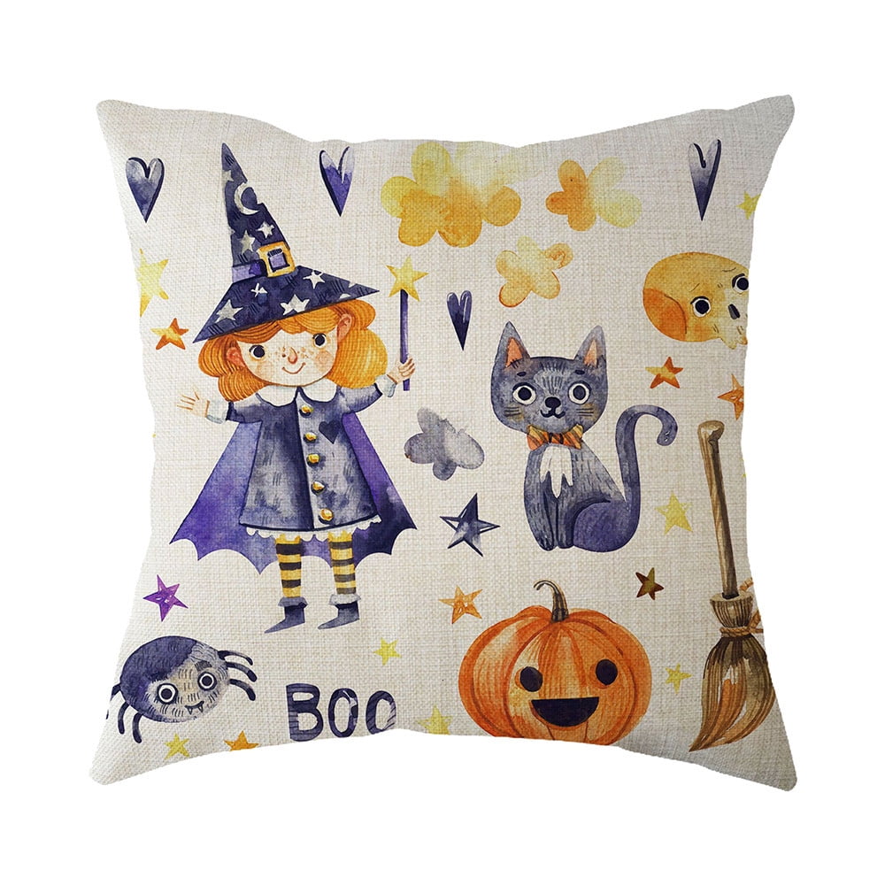 Halloween Home Decor Office Sofa Geometric Design Cushion Square Throw