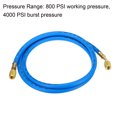 thumbnail image 3 of Uxcell 1/4 SAE Refrigerant Charging Hose 4.9ft 800PSI HVAC Hose for Air Conditioner Manifold Gauge Blue, 3 of 5