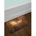 thumbnail image 2 of Tree Bath Mat, A Tree at Entrance with Stone Stairs Sun Rays Cloudy Sky Winter Landscape Monochromic View, Non-Slip Plush Mat Bathroom Kitchen Laundry Room Decor, 29.5 X 17.5 Inches, Brown, Ambesonne, 2 of 2