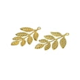 thumbnail image 3 of Paquete de 30 colgantes de hojas de rosal para hacer joyas, estilo art déco para el hogar. dorado, 3 of 9