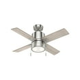 thumbnail image 3 of Hunter - Beck Indoor Ceiling Fan With Light, 42-inch, Brushed Nickel, Modern-style, 3-speed WhisperWind Motor, 53432, for Living Rooms, Bedrooms, 3 of 16