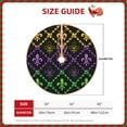 thumbnail image 4 of Kll Mardi Gra Geometric Christmas Tree Skirt 30",Party Decorations Farmhouse For Christmas Decorations Holiday Party, 4 of 8