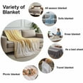 thumbnail image 6 of Flannel Fleece Throw Blanket Gold Foil Abstract Geometric Lightweight Soft Plush Blankets,Color Block Impressionist Style Cozy Warm Throw Blanket for Couch Sofa Bed Car Office All Season Use 40x50in, 6 of 9