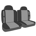 thumbnail image 3 of CalTrend Rear Cordura Seat Covers for 2006-2010 Jeep Commander - JP170-08CC Light Grey Insert with Black Trim, 3 of 3