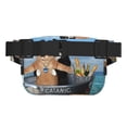 thumbnail image 3 of Zufioo Two Brave Cats Are Floating On The Sea Iceberg Print Square Double Layer Waist Bag, Durable & Stylish Fanny Pack with Zippered Pockets and Adjustable Strap for Outdoor & Daily, 3 of 9