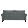 thumbnail image 5 of Grey Three-Seater Fabric Sofa with 4 solid wood legs, Apartment Sofa, 3-Seat lounge room, living room, bedroom,Dining Room,Library,Grey, 5 of 8