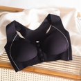 thumbnail image 3 of vigerkar Seamless Bra Full Coverage Front Closure Bras For Women No Underwire Surgical Bra Black, 4XL, 3 of 4