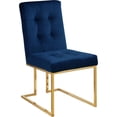 thumbnail image 3 of Meridian Furniture Pierre Navy Velvet Dining Chair, 3 of 7