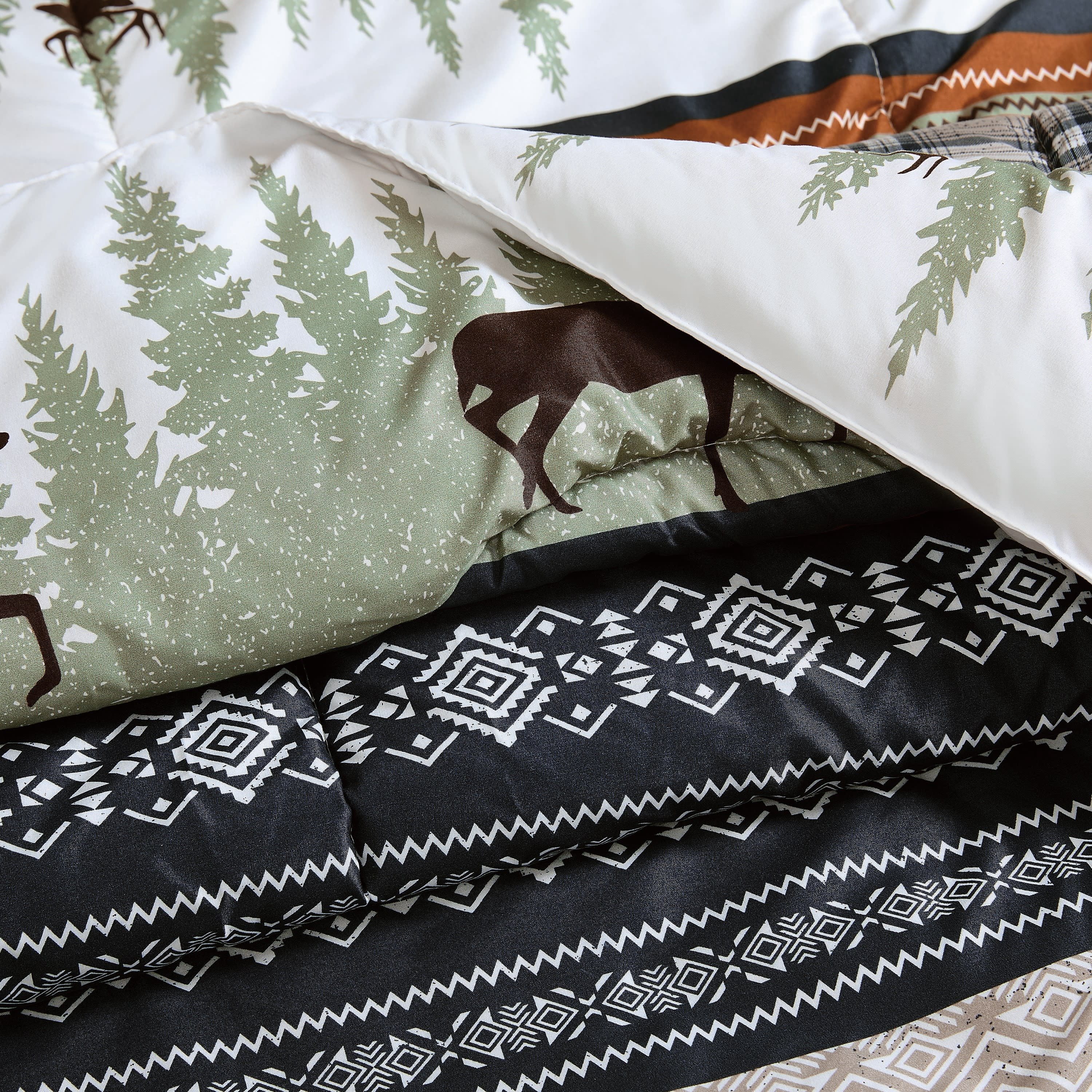 Mossy Oak® Rock Ledge Microfiber Full/Queen Size Comforter, Microfiber Adult Bedding for Hunting Lodge or Cabin
