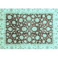 thumbnail image 1 of Ahgly Company Indoor Rectangle Oriental Light Blue Traditional Area Rugs, 7' x 9', 1 of 4