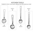 thumbnail image 5 of 1 set 4pcs cucharas de acero inoxidable múltiples múltiples cucharas de colador de buffet (plata), 5 of 5