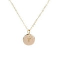 thumbnail image 1 of Pendentif Rond en Forme de Pièce Collier Disque Alphabet Chaîne Alphabet pour Femmes Cadeau Bijou Féminin, 1 of 7