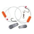 thumbnail image 2 of (1 pack) Lindy Floating Crawler Leech Snell Fluorescent Orange 2 Sinkers 1/4 oz. 1/2 oz., 2 of 6