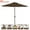 Brown, variant on 9FT Patio Umbrella 9 feet Market Umbrella Outdoor Table Umbrella with Crank, Auto Tilt and 3 Years Non-Fading Umbrella Canopy, Excellent Sun Protection Sun umbrella UPF 50+