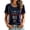 Light Blue, variant on EANJE 9/11 25th Anniversary Commemorative T-Shirt for Women Vintage V Neck Short Sleeve Tshirts Vintage 911 Memorial 25th Anniversary Tees Dark Blue XL