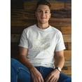 thumbnail image 2 of Graphic Golden Lines Pattern Design  Men White T-Shirt, Male XX-Large, 2 of 4