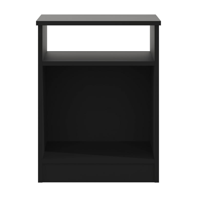 Mainstays Ardent Open Shelf Nightstand, Black - Walmart.com