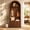 Walnut, variant on Howcool 70"H Arched Hall Tree with Storage Bench,Farmhouse Coat Rack with 4 Hooks,Furniture Organizer with Fluted Doors for Entryway Mudroom Hallway,Walnut