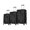 Black, variant on TUCCI Italy Travola 3-Piece Hardside Spinner Luggage Set, Lightweight 20" 24" 28" Suitcases with Combination Lock - Black
