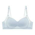 thumbnail image 2 of Ahuyic Womens Bra,Summer Plus Size Bra,Girls Bras Without Steel Rings Gathered And Breathable Developmental Underwear,Blue,M, 2 of 4