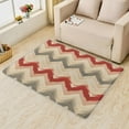 thumbnail image 2 of 4 x 6 Area Rug Geometric Rugs, Rustic Carpet for Living Room Bedroom Chevron Patterned Indoor Home Decor, Non Slip Soft & Low Pile Large Washable Rug ZH&161, 2 of 7